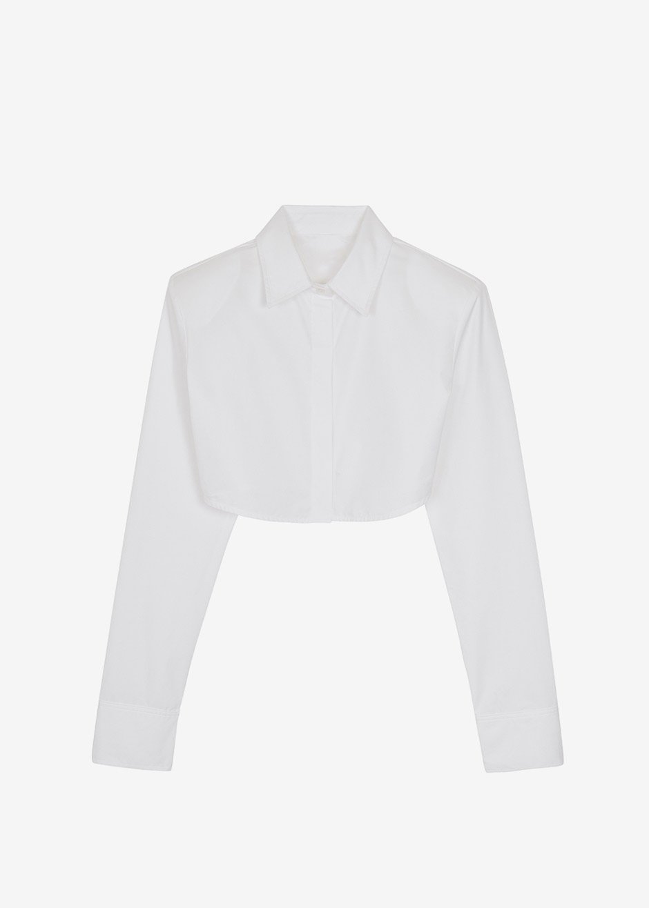 Uma Cropped Shirt - White