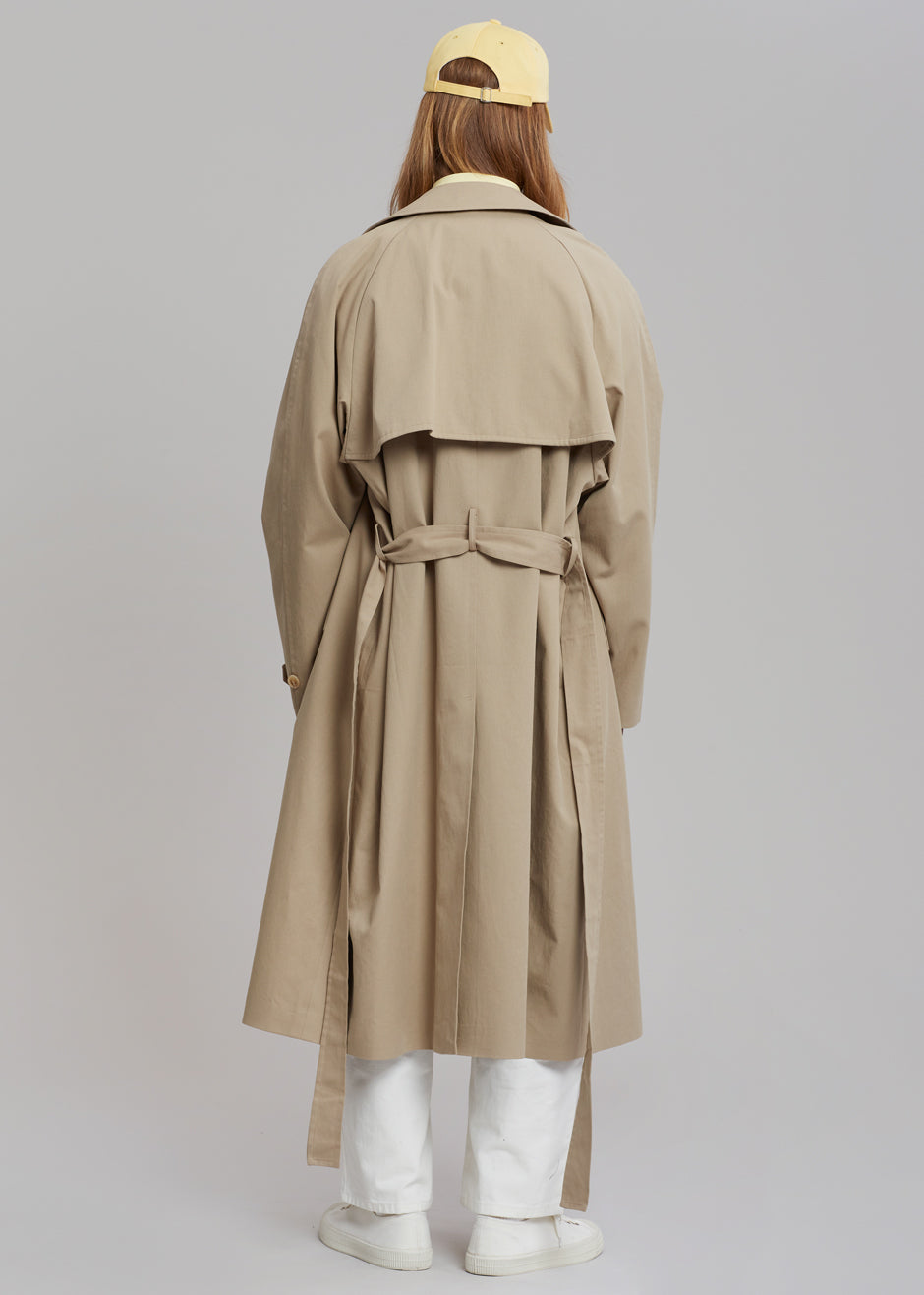 Umi Belted Trench Coat - Beige